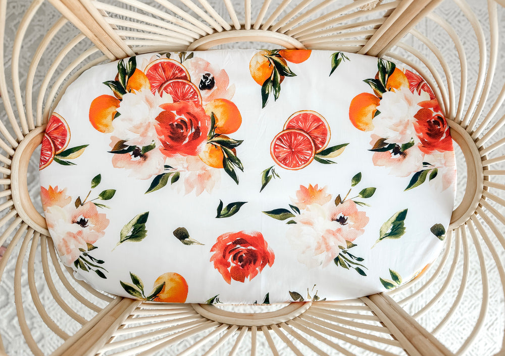 Citrus Blossom Bliss Bassinet Sheet