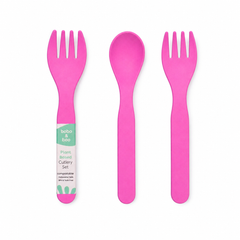 Plant-Based Cutlery Set - Pink (13cm)