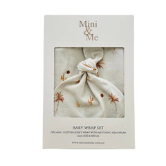 Cuddle Bug & Co Organic Jersey Baby Wrap Set Desert Palms