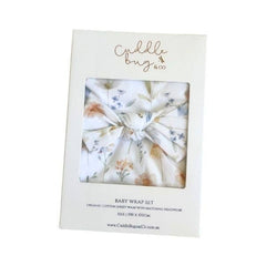 Cuddle Bug & Co Organic Jersey Baby Wrap Set Meadow