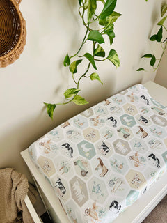 Cuddle Bug & Co Co-Sleeper Sheet Patchwork Farm