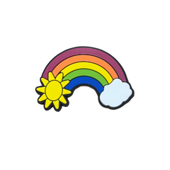 Large Bag Charm - Rainbows & Flowers