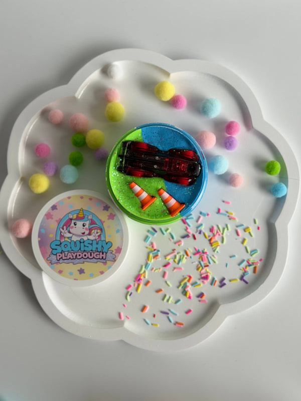 Squishy Play Playdough Tub – Lets Race Cars