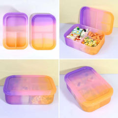 Bento-Style Lunch Box 3 Compartment Silicone
