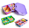 Bento-Style Lunch Box 3 Compartment Collapsible Silicone