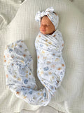 Cuddle Bug & Co Organic Jersey Baby Wrap Set Meadow