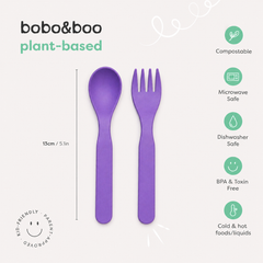 Plant-Based Cutlery Set - Purple (13cm)