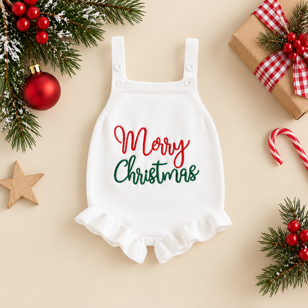 Merry Moments Ruffle Romper