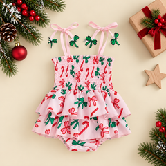 Christmas Ruffle Rompers