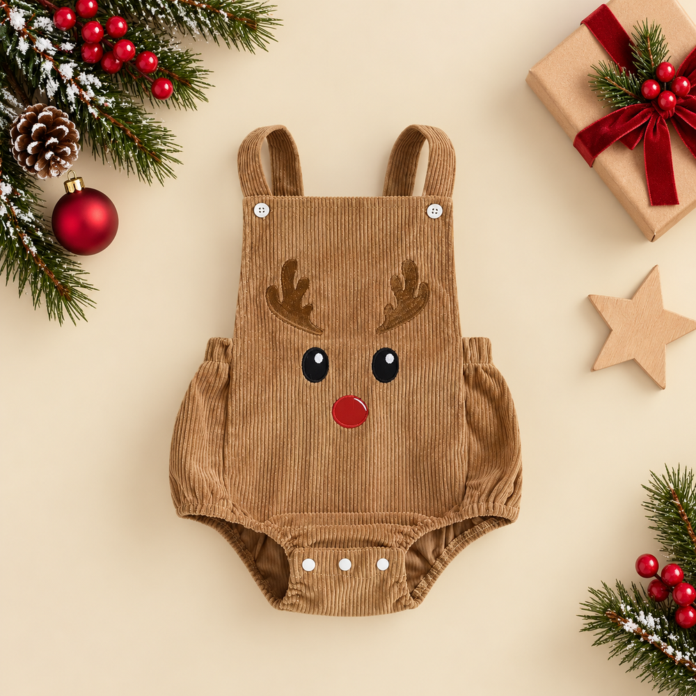 Rudolph Cord Romper
