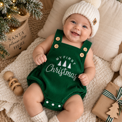 Evergreen First Christmas Romper