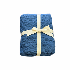 Seashell Knit Crochet Baby Blanket