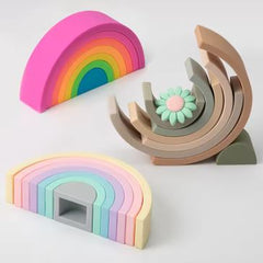 Montessori Silicone Rainbow Stacker
