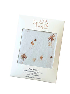 Cuddle Bug & Co Cot Sheet Desert Palms