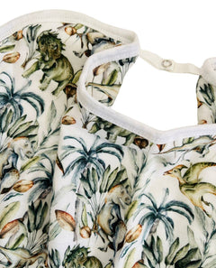 Cuddle Bug & Co Burp Bib Jurassic & Forest Gingham