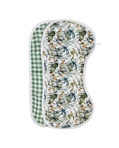 Cuddle Bug & Co Burp Bib Jurassic & Forest Gingham