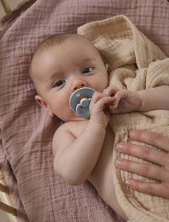 BIBS Round Colour Pacifier - Size 1 (0-6 Months) 2 Pack