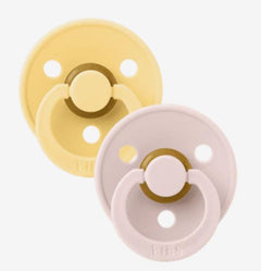 BIBS Round Colour Pacifier - Size 2 (6+ Months) 2 Pack
