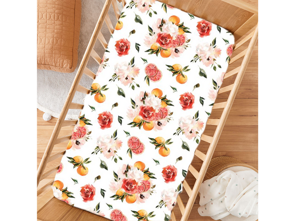 Citrus Blossom Bliss Cot Sheet