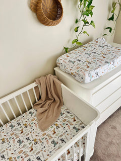 Cuddle Bug & Co Cot Sheet Farm Life