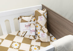 Daisy Gingham Delight Cot Sheet