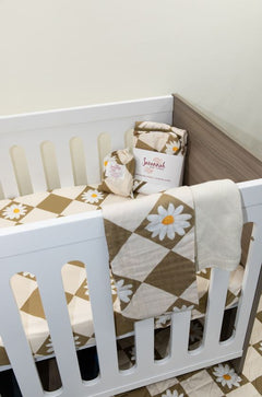 Daisy Gingham Delight Cot Sheet