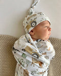 Cuddle Bug & Co Organic Jersey Baby Wrap Set Farm Life