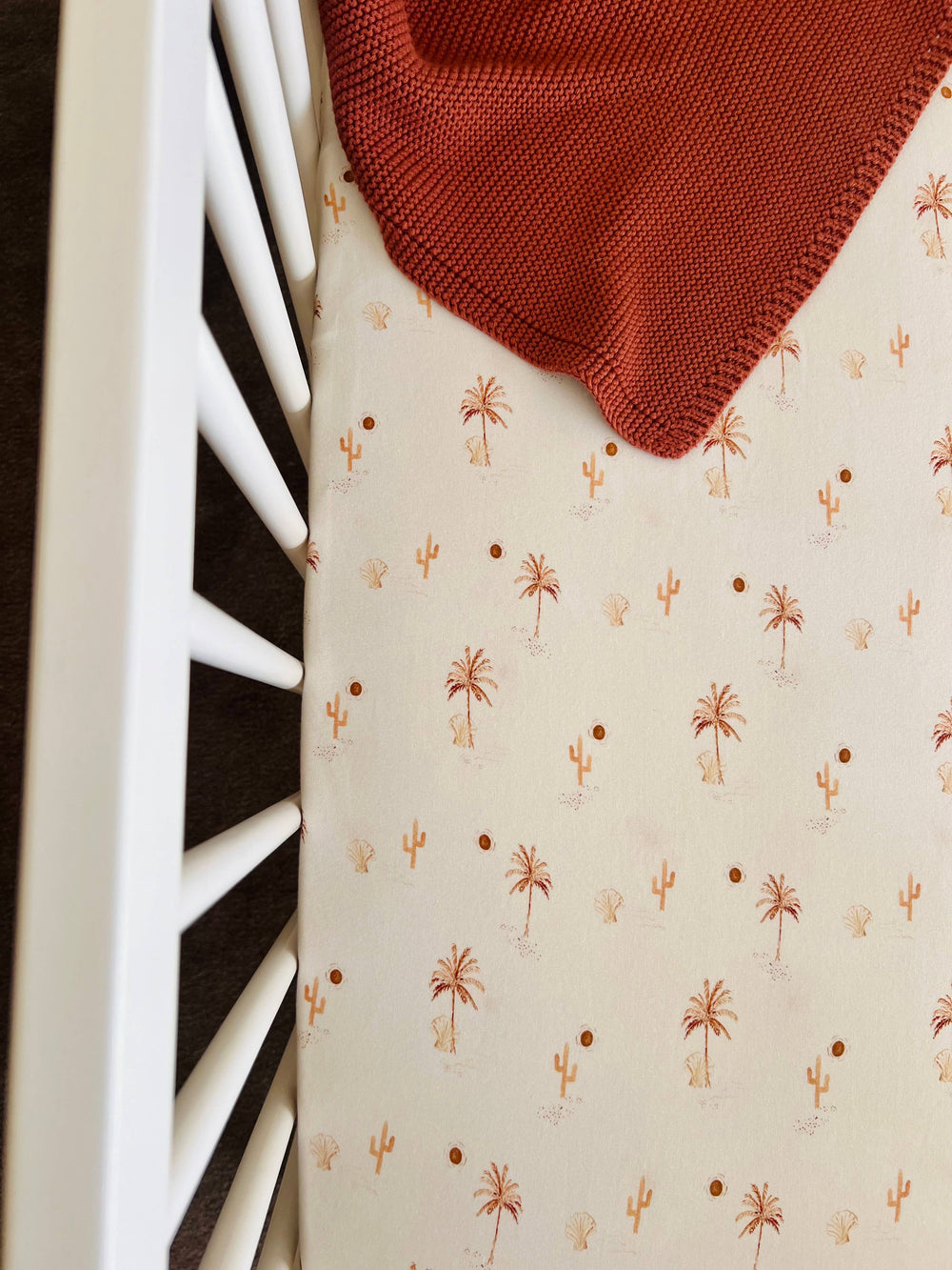 Cuddle Bug & Co Cot Sheet Desert Palms