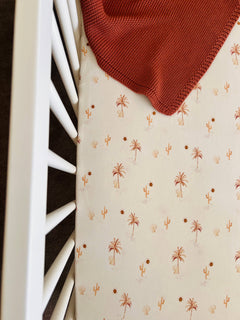 Cuddle Bug & Co Cot Sheet Desert Palms