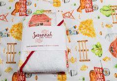 Farmyard Friends Hooded Bath Towel Set