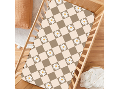 Daisy Gingham Delight Cot Sheet