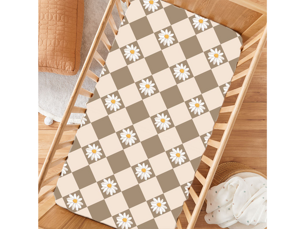 Daisy Gingham Delight Cot Sheet
