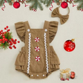 Gingerbread Dreams Ruffle Romper & Headband Set