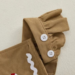 Gingerbread Dreams Ruffle Romper & Headband Set