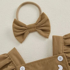 Gingerbread Dreams Ruffle Romper & Headband Set
