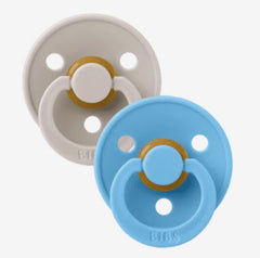 BIBS Round Colour Pacifier - Size 2 (6+ Months) 2 Pack