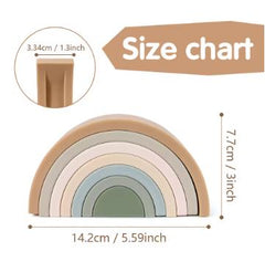 Montessori Silicone Rainbow Stacker