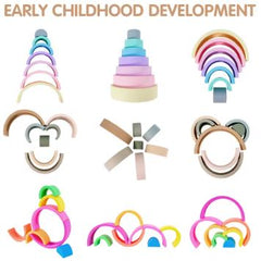 Montessori Silicone Rainbow Stacker