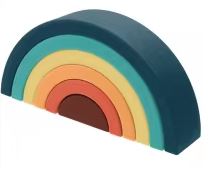 Montessori Silicone Rainbow Stacker